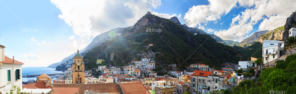 Panoramic Amalfi coast view