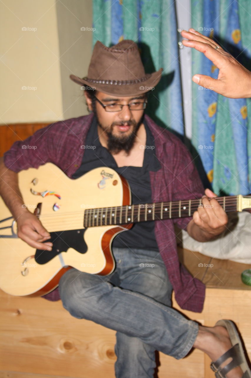 man with guitar