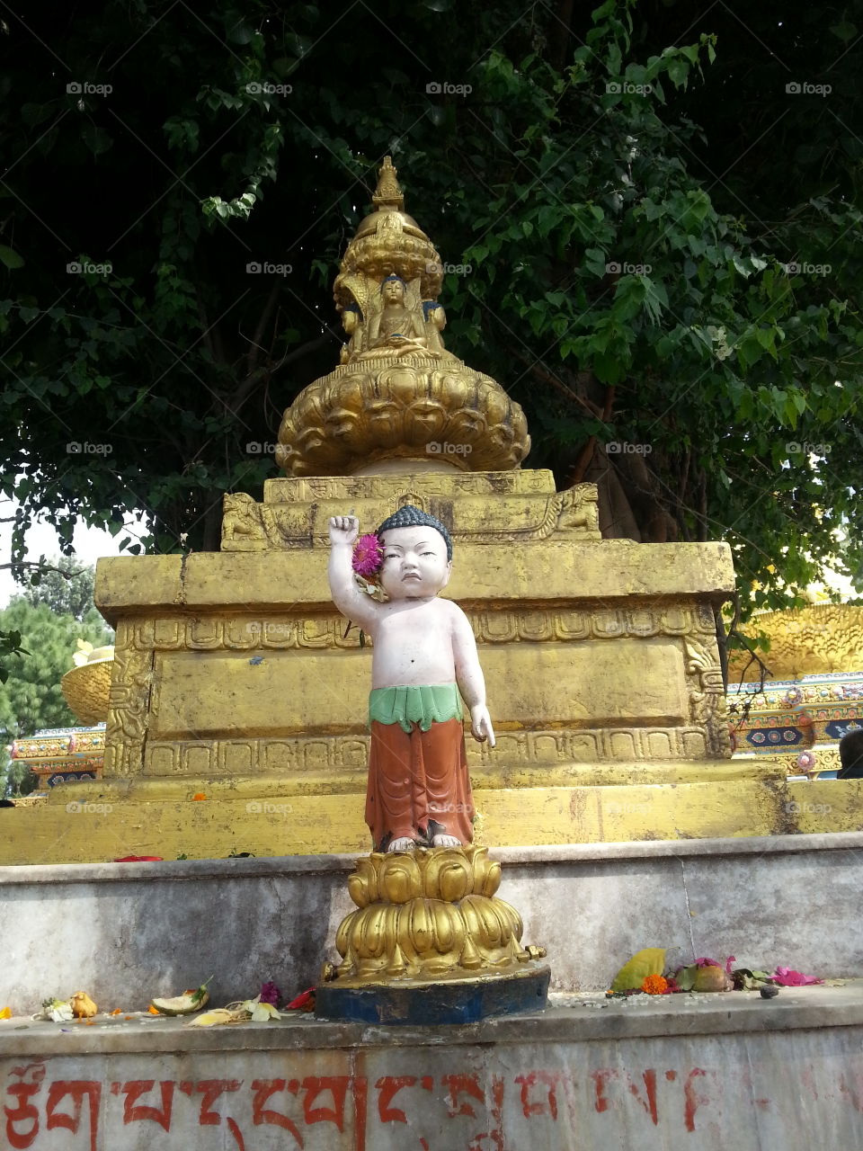 buddhism statue. in Nepal