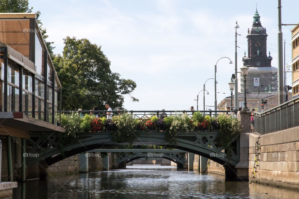 Sightseeing on the canals in Gothenburg Sweden 