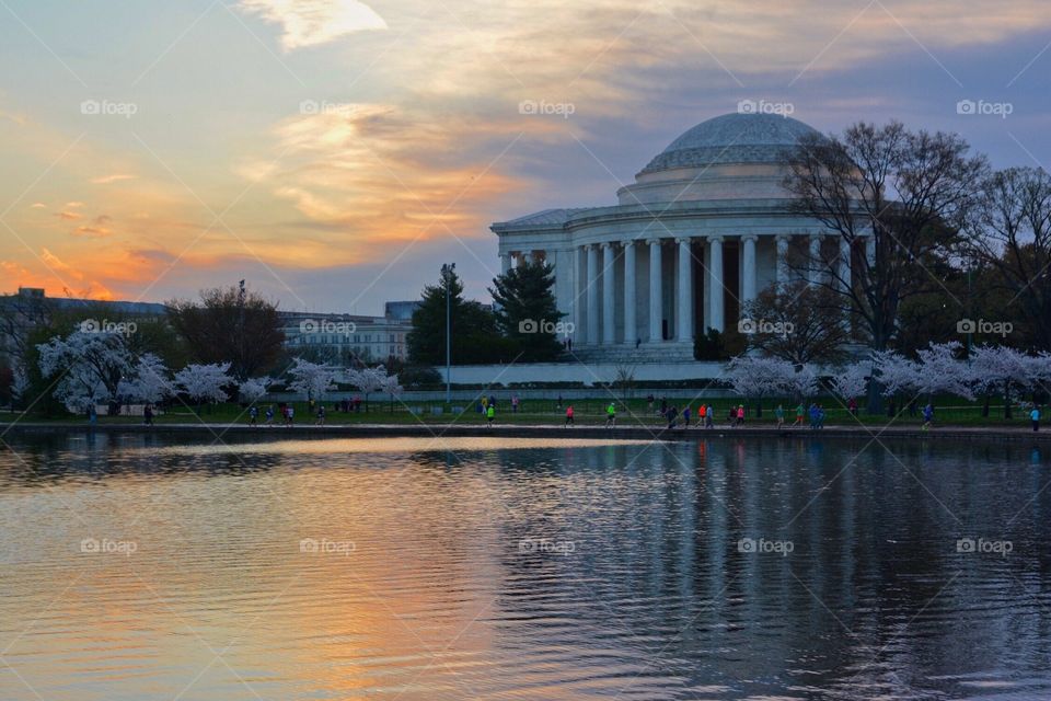 Jefferson Memorial at sunrise