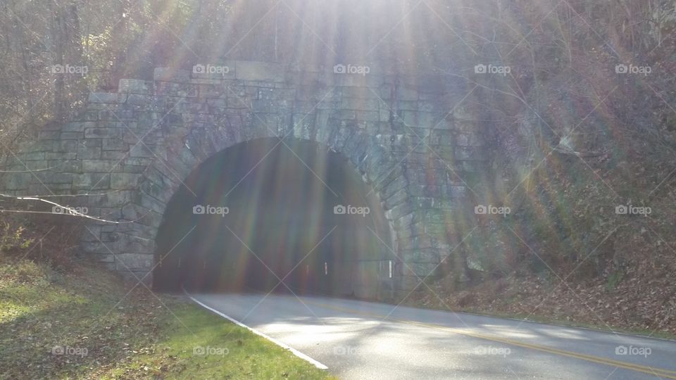 Grassy knob tunnel. Blue Ridge parkway tunnel