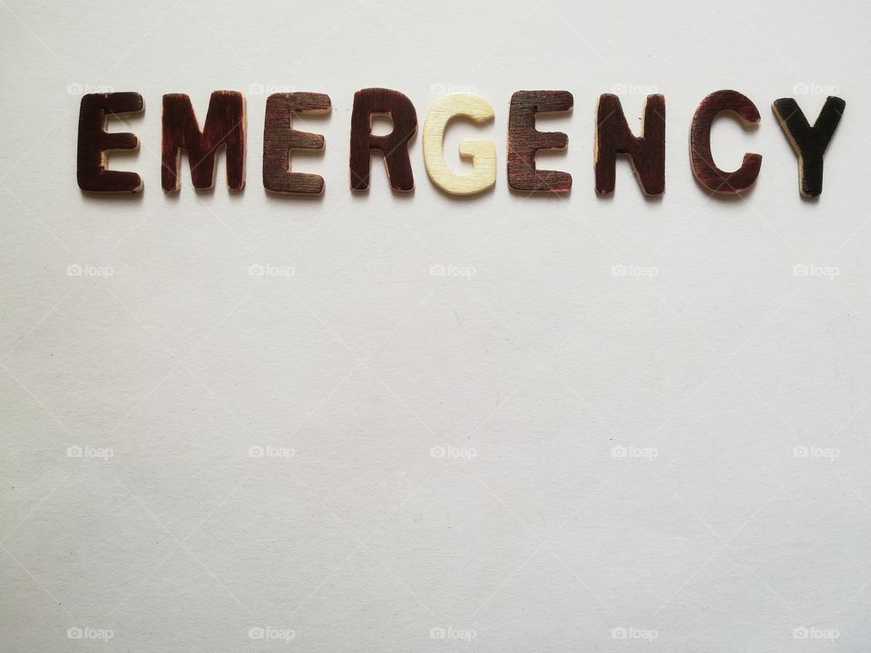 Written :"Emergency"