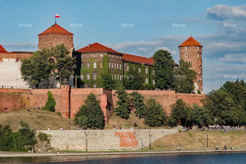 Wawel castle, Krakow Poland, Vistula river