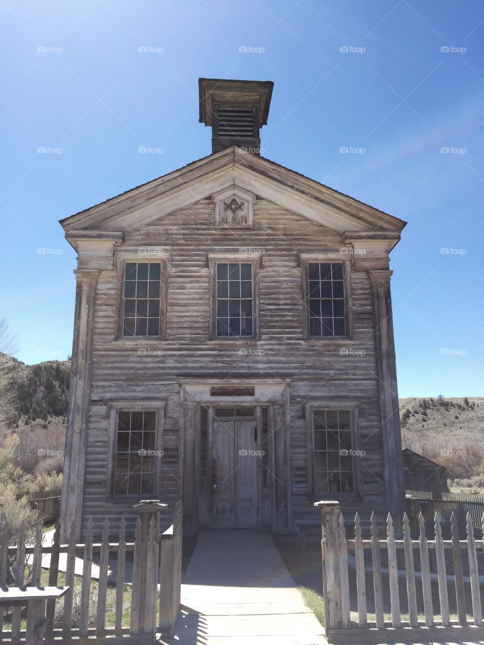 Schoolhouse in the ghost town of Bannock, southwestern Montana
