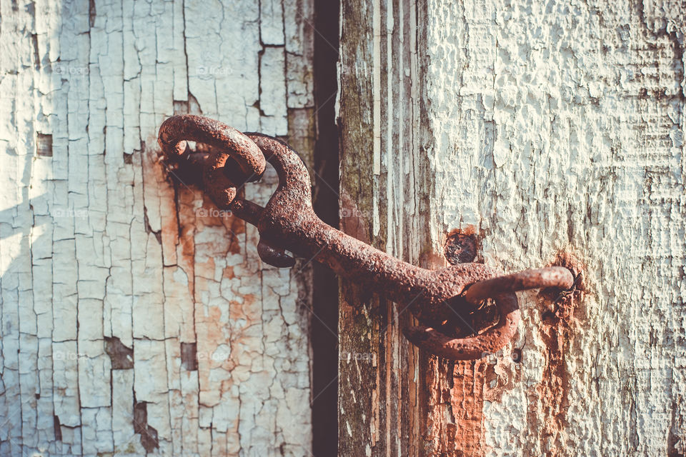 Rusty barn latch