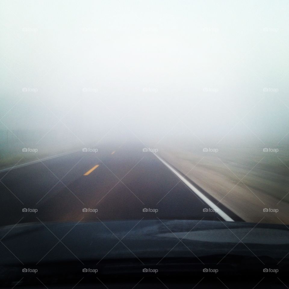 Dense fog one morning on my way to work.