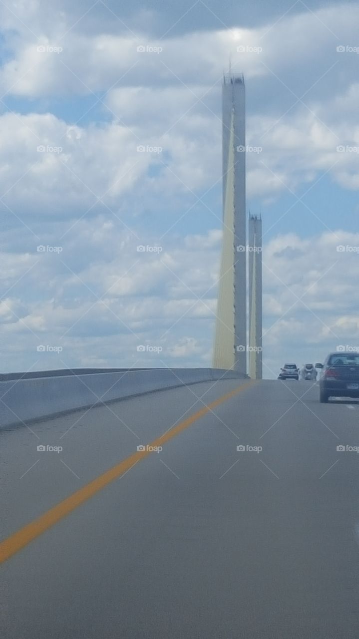 going across the bridge
