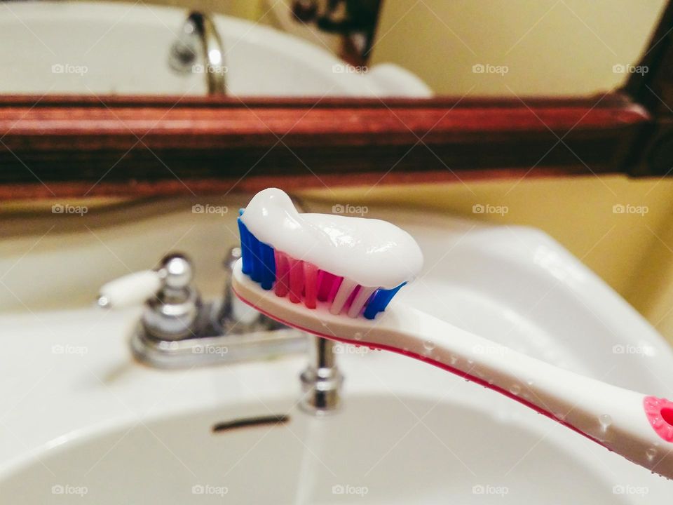 My tooth brush & toothpaste