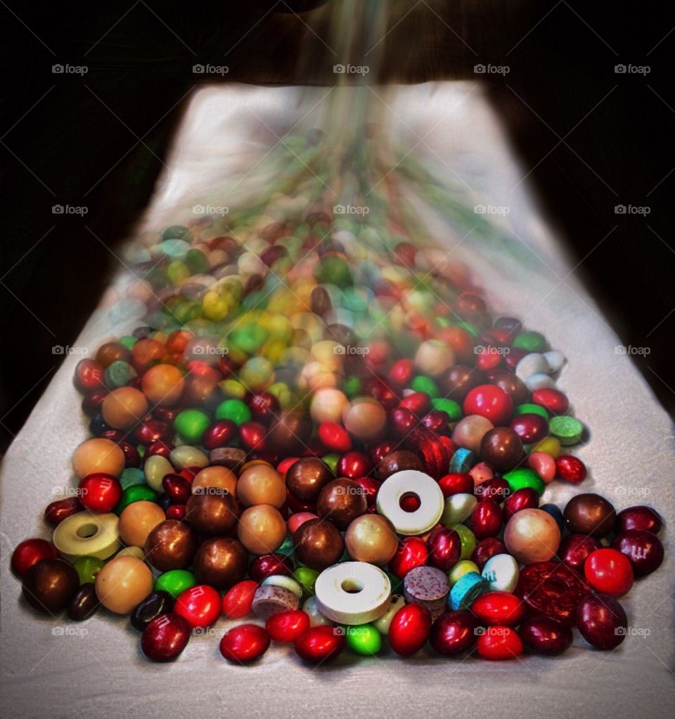 Pouring Colorful Candies