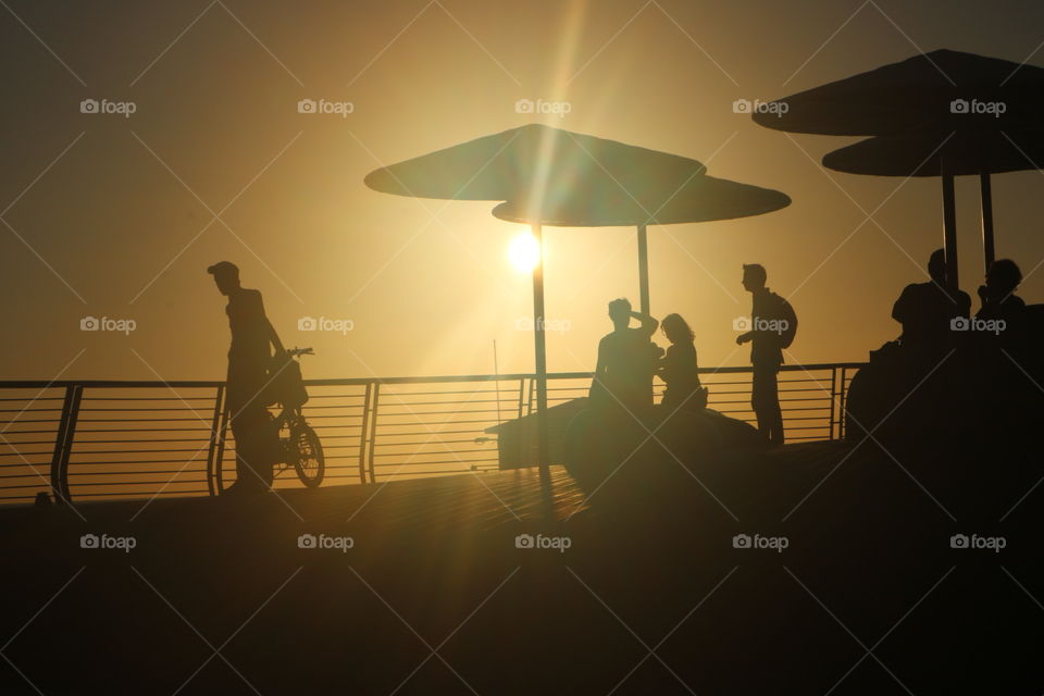 sunset in tel Aviv beach