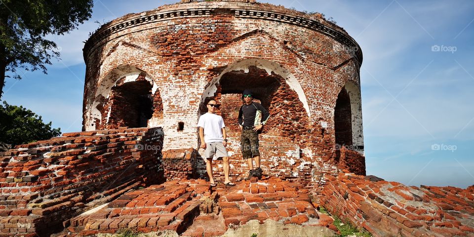 thousand island in Jakarta , Indonesia, deutch's fortress a( very old building ),.../ castle