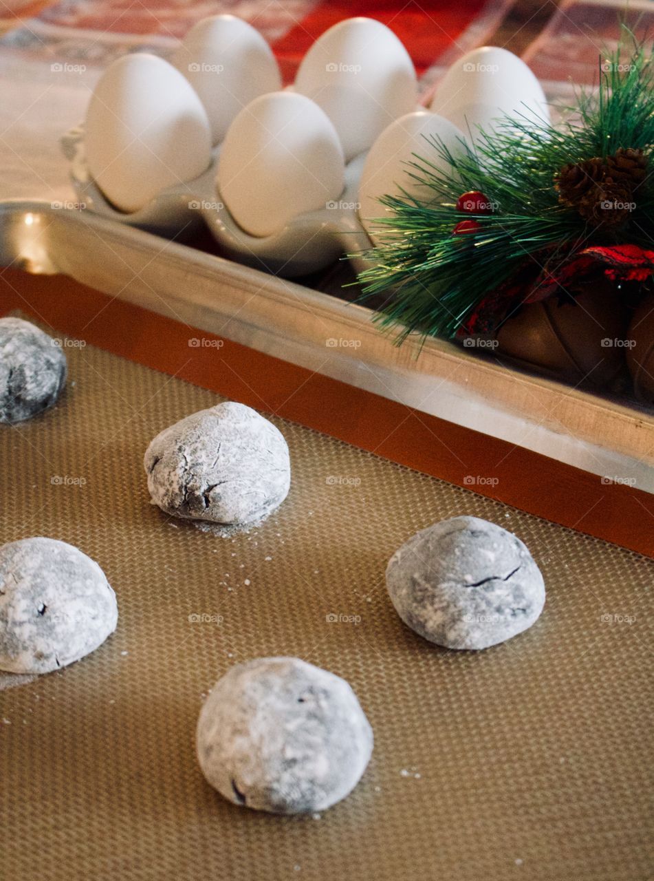 Chocolate crackled cookies for Santa 