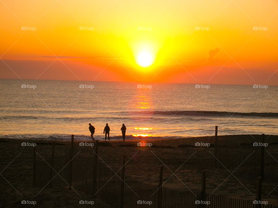 Edge of Evening. Edge of evening at the shore