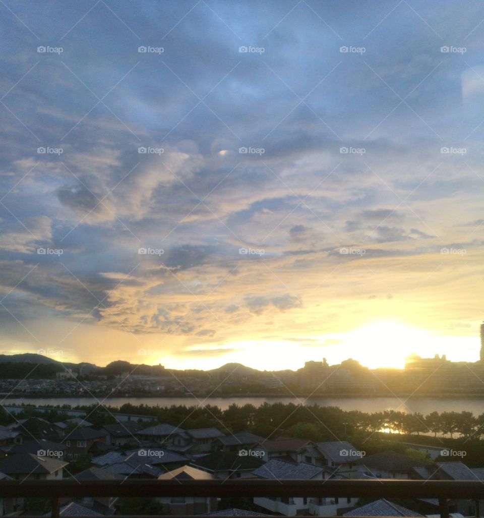 Sunset in Fukuoka