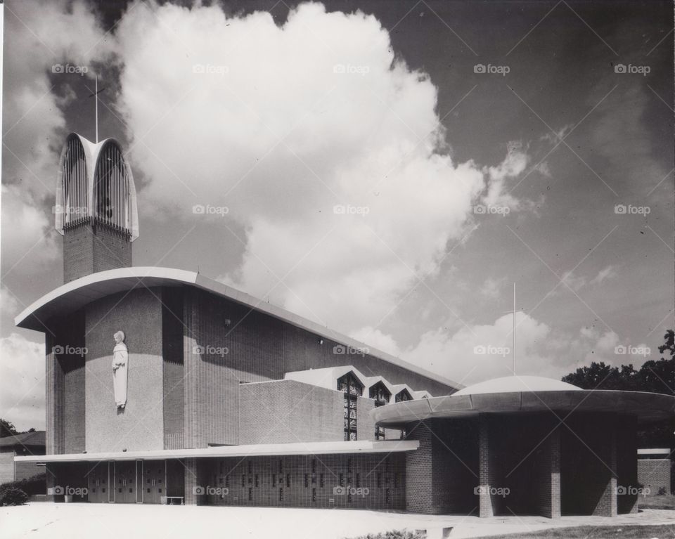 St. Bernard Church. Vintage photo of the St. Bernard Church. Circa 1961.