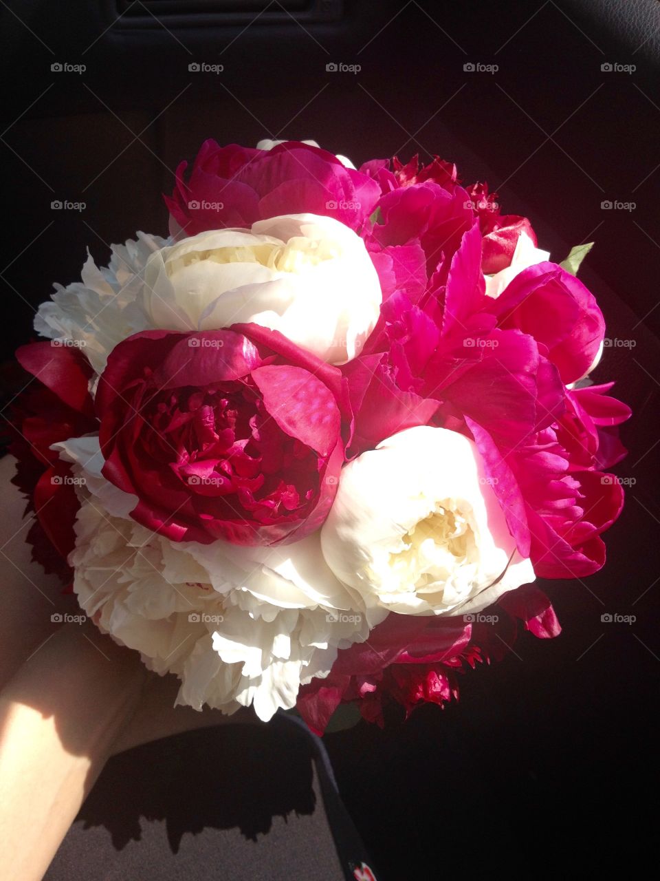 Flower bouquet of peonies 