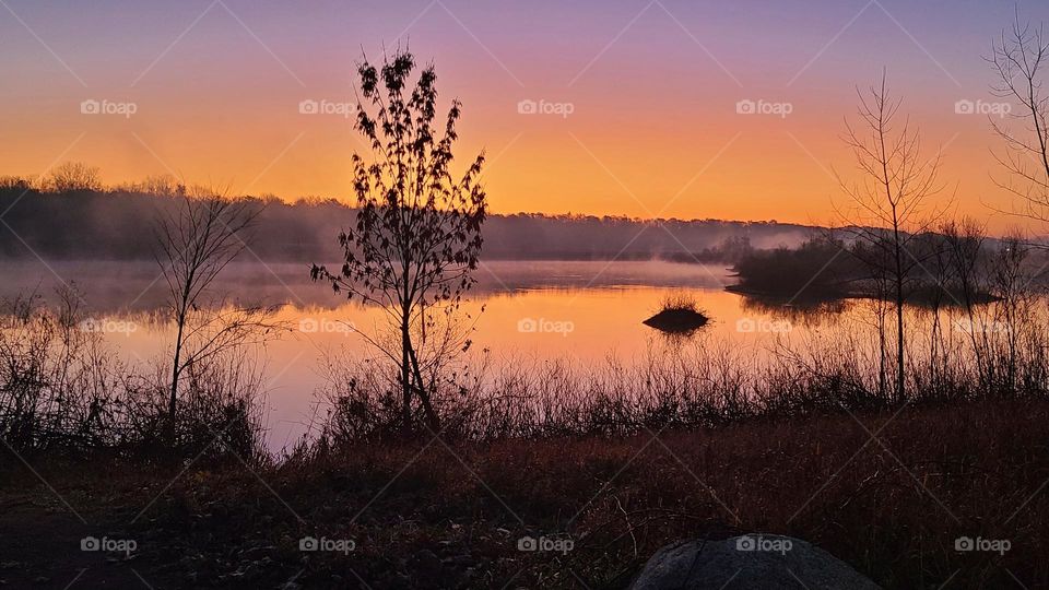 sunrise on the lake