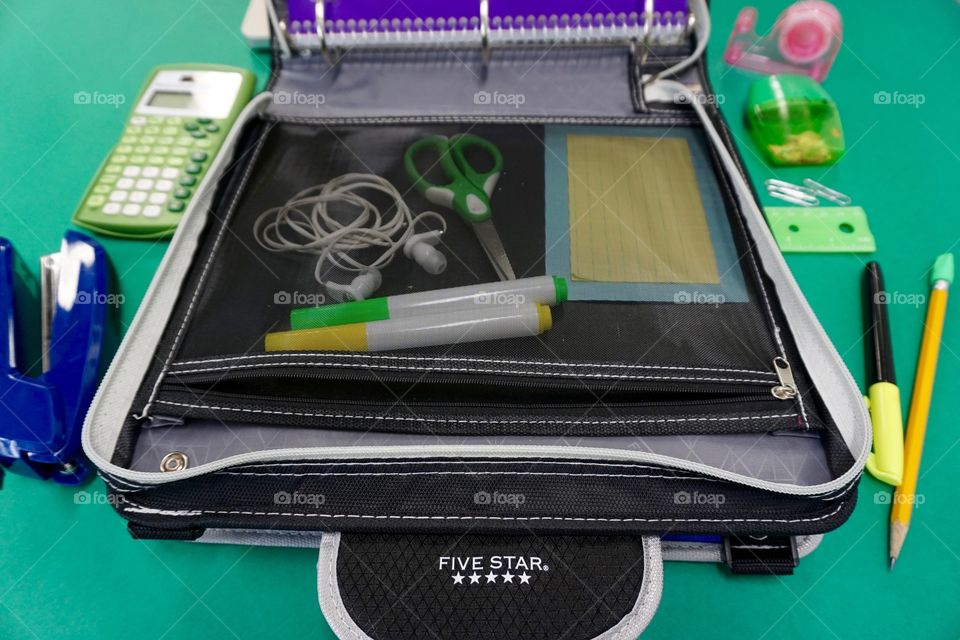 Open binder vertical