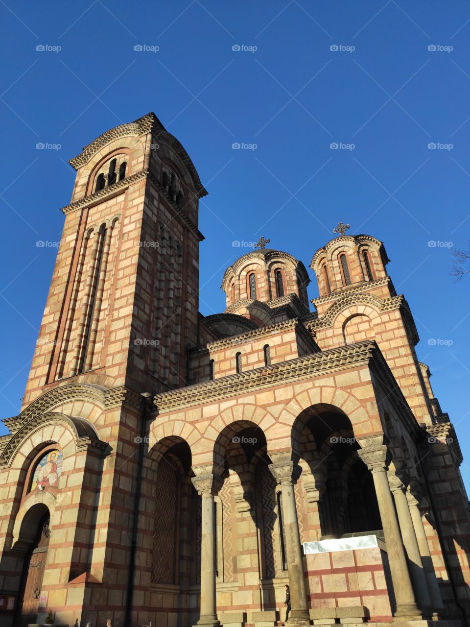 Belgrade Serbia Orthodox church of Saint Marco side view