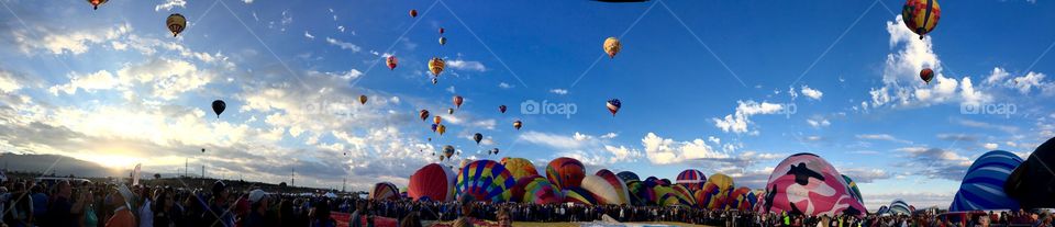 Balloon Fiesta 2015 ABQ. Up in the air, shot of some great colorful balloons!
