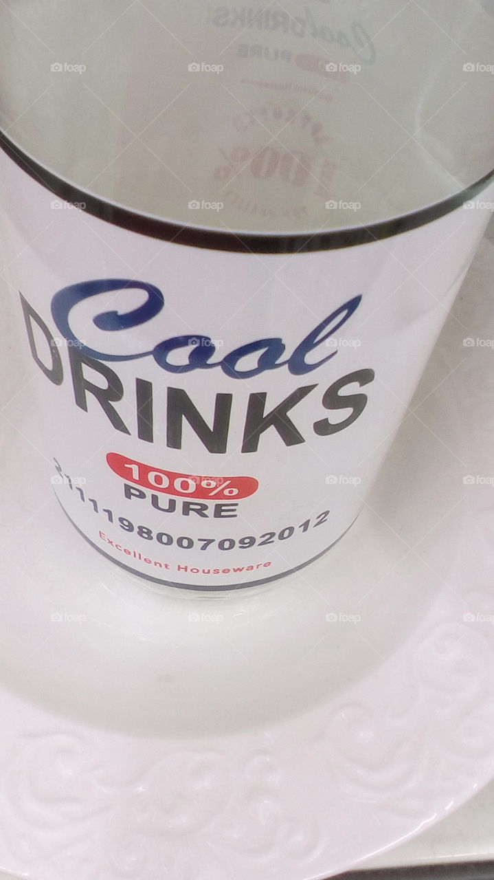 text on glass bottle