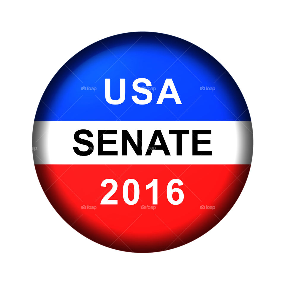Vote Button Senate
Red white and blue vote button for 2016