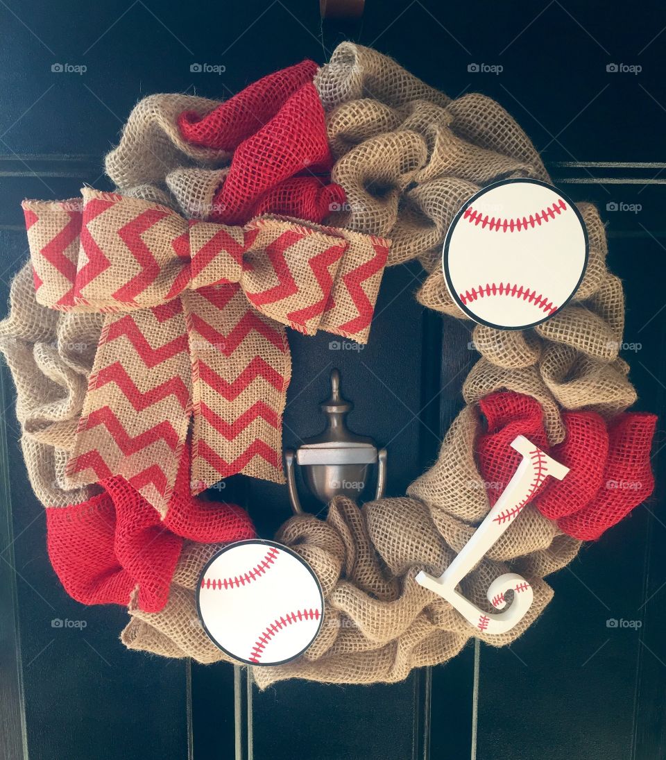Baseball wreath 