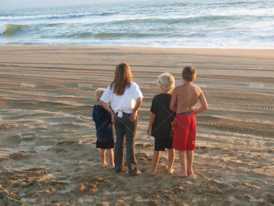 kids at the beach 