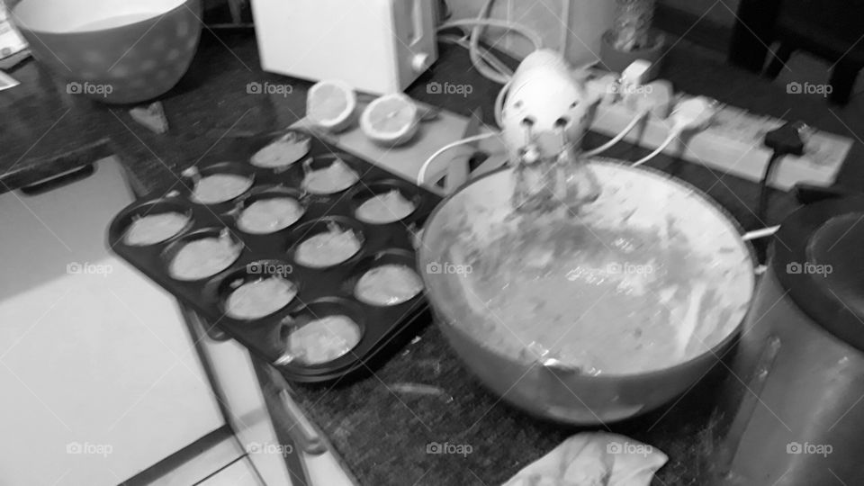 carrot cupcakes in the making