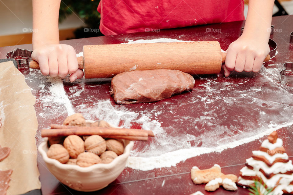 Baking the Christmas cookies