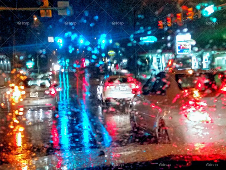Rainy Night Traffic