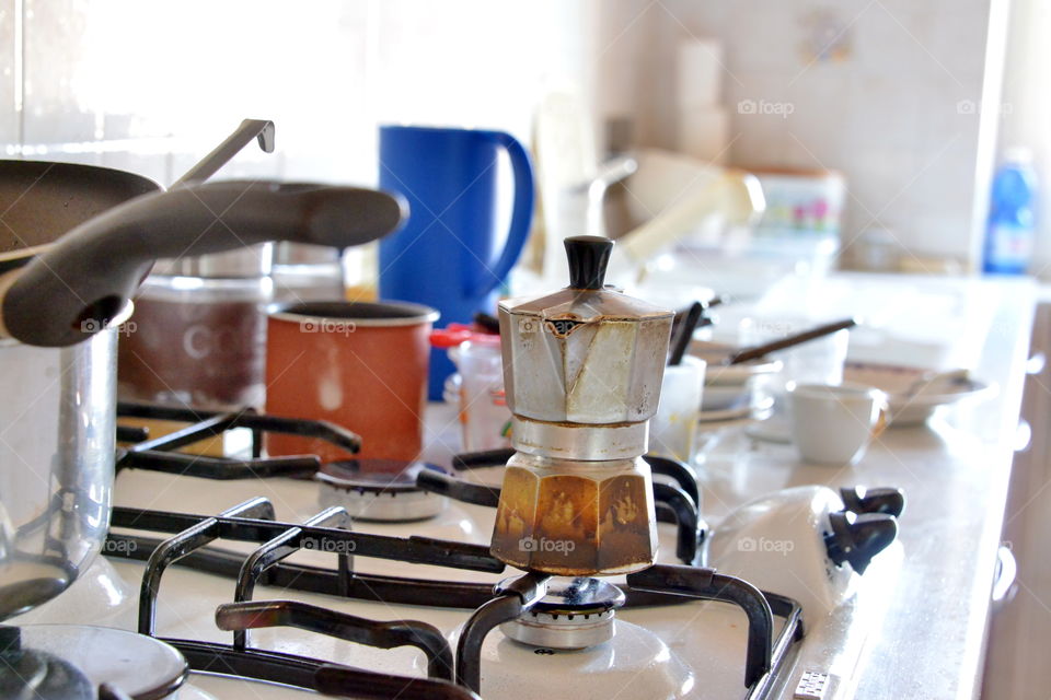 clutter in the kitchen