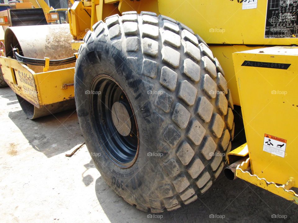 Big wheel of heavy equipment