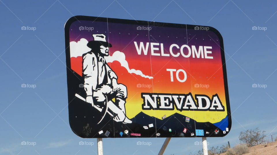 Welcome to Nevada sign