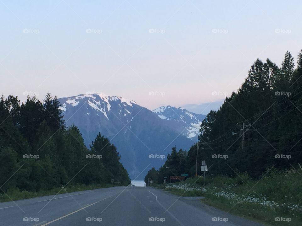 Susan Archer. Headed back to the Seward Hwy from The Double Musky Inn in Girdwood, Alaska