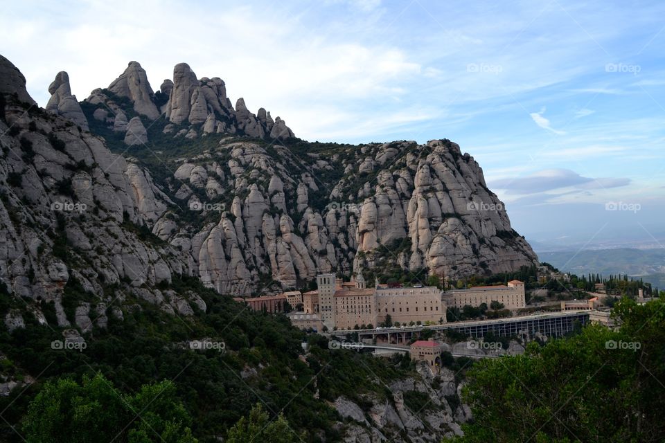 View of the Mountain and Monastery of Montserrat