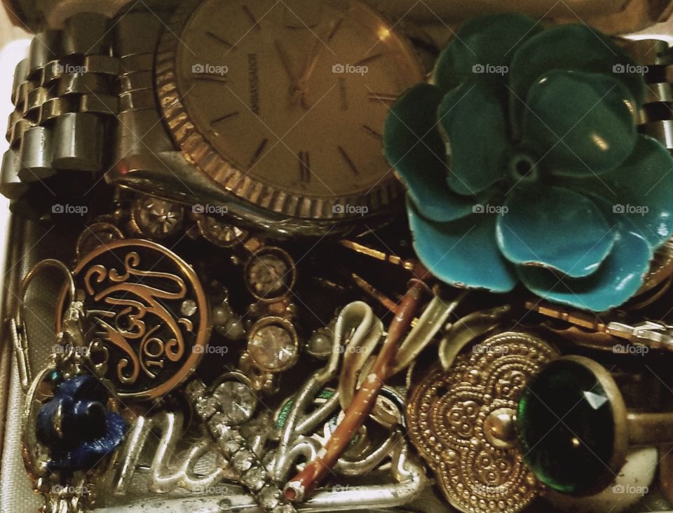 vintage costume or ~ old junk jewelry
