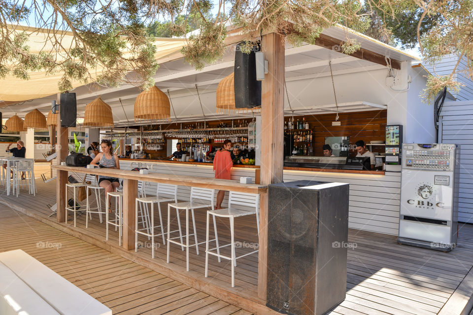 Beach bar in cala bassa