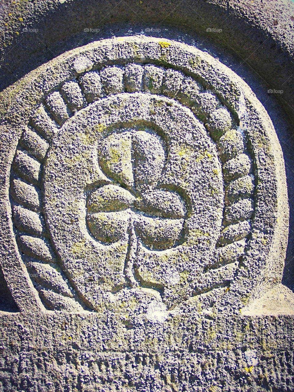 Ireland: Stone Carving of Clover