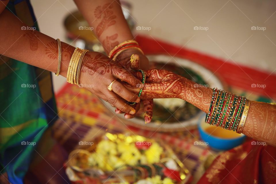 Wearing bangles