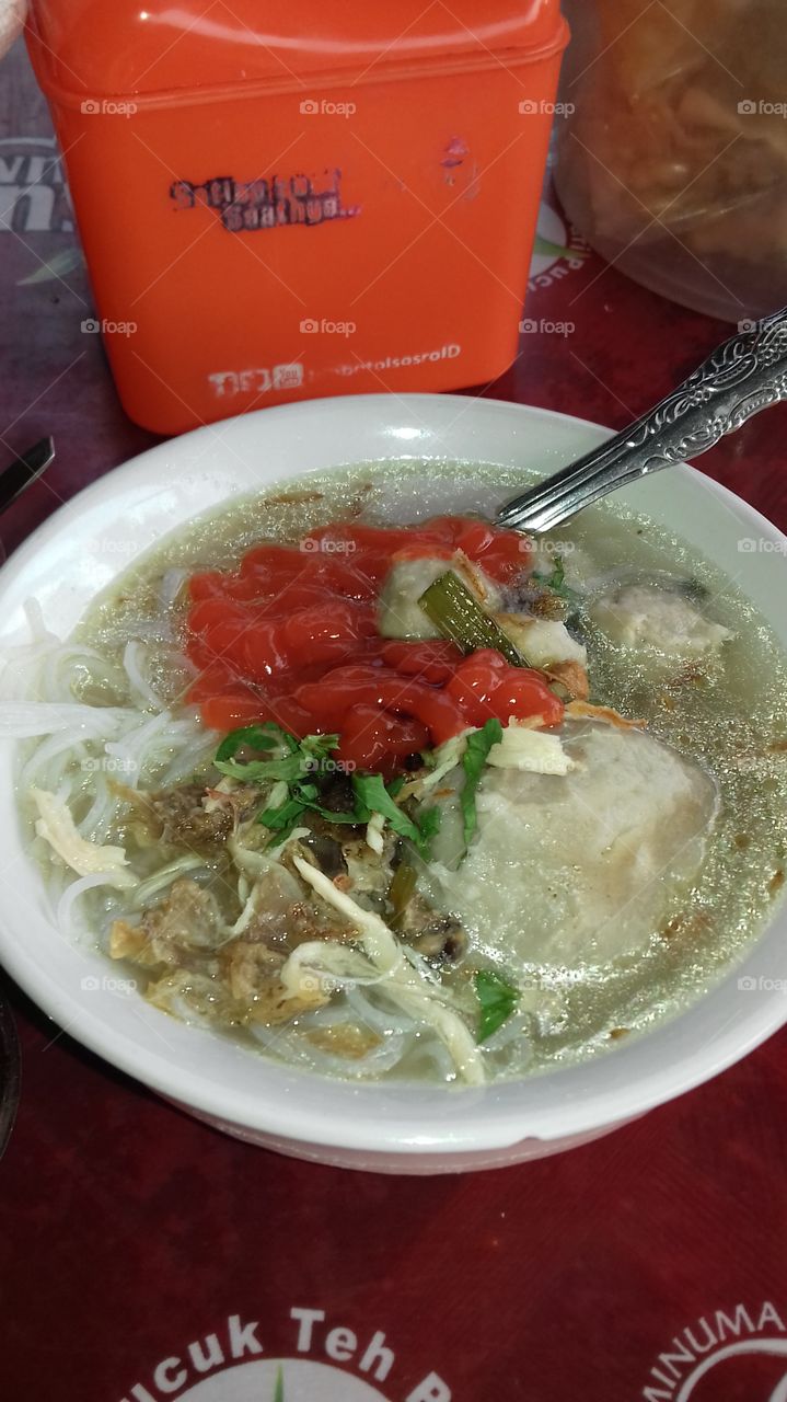bakso is a typical Indonesian food..
