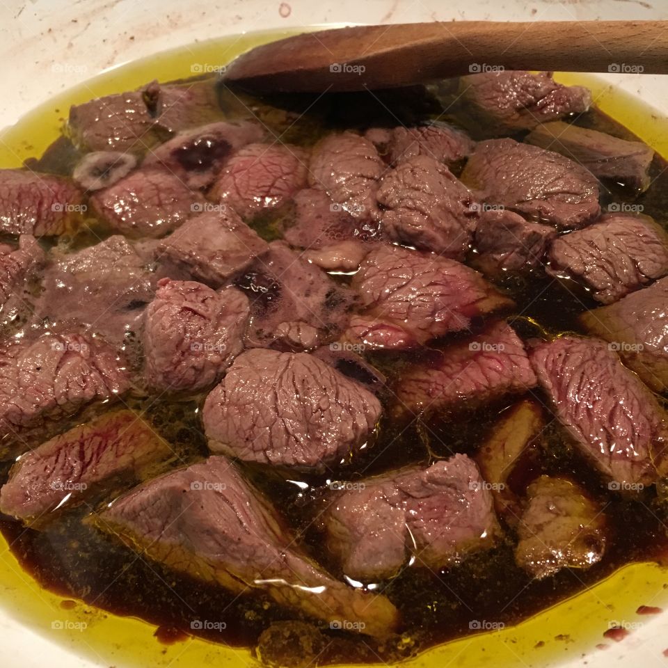 Starting of a beef stew