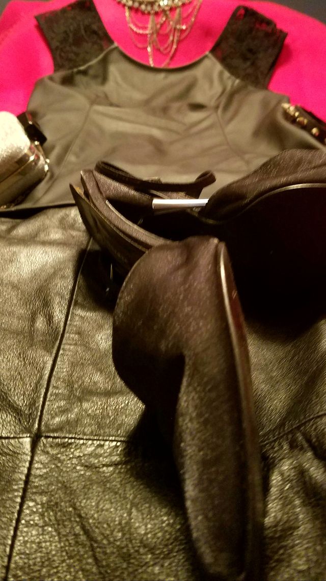 perspective angle of nighttime clubwear, fashion.