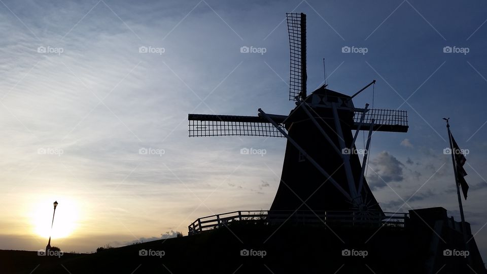 Fulton Windmill Sunset