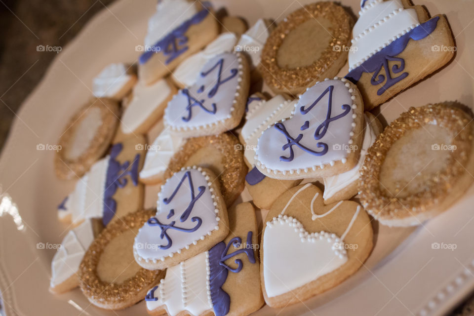 Elevated view of cookies