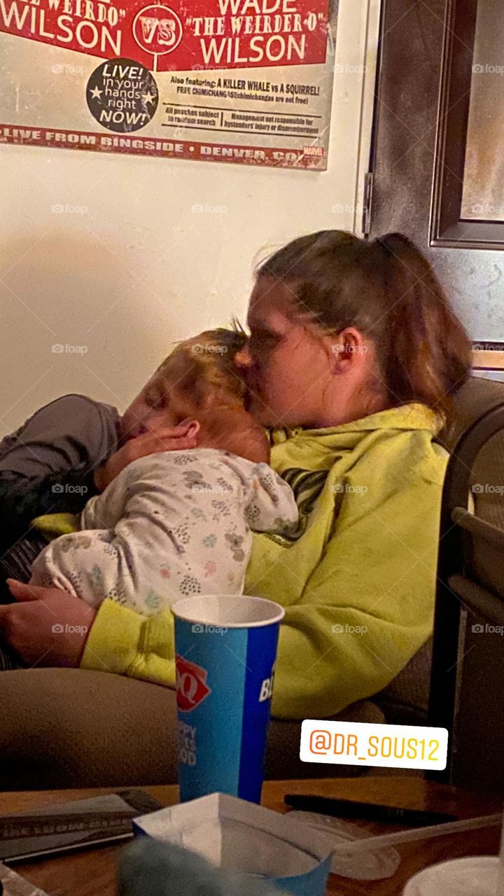 Momma and her babies. 