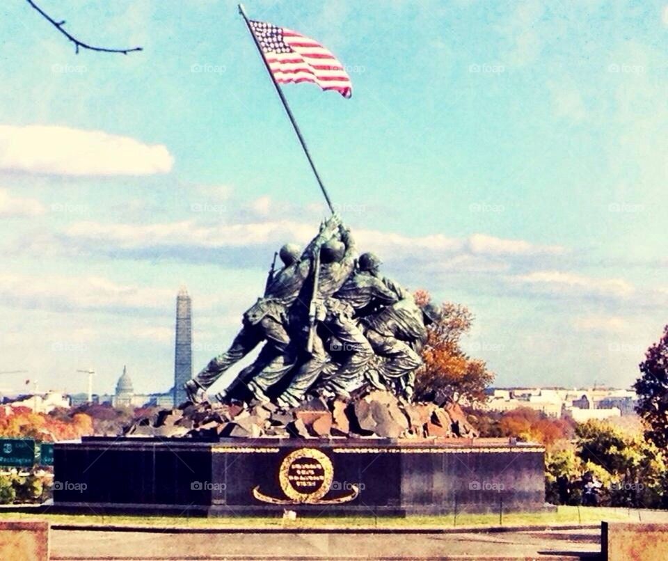 Devil Dogs Raise Flag