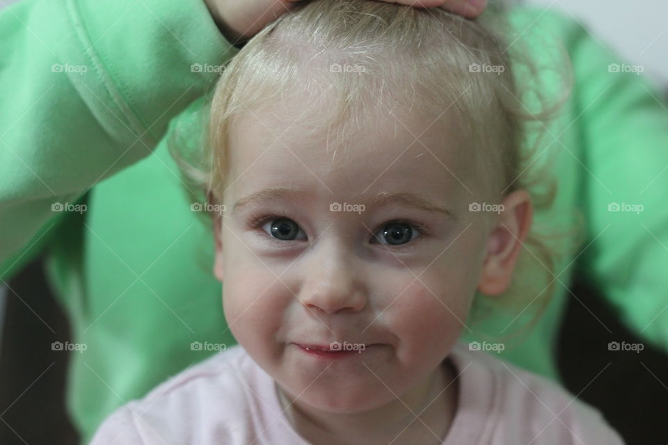 cute girl. Mother and cute little girl