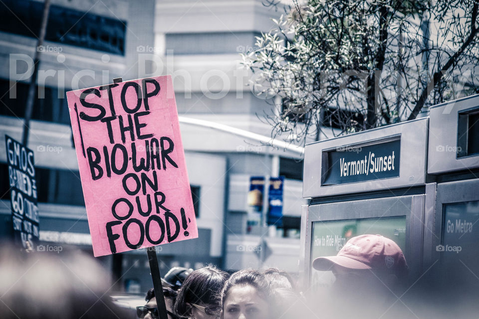 March against Monsanto Los Angeles. Label our foods. Liberate our food
